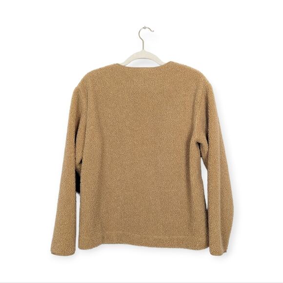 Joie Camel Button Up Sherpa Fuzzy Jacket Size S - Picture 2 of 7